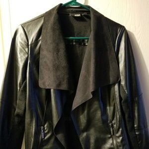 Black jacket with over-sized collar- donated